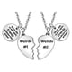 thumbnail image 1 of Regalo para mejores amigos, mejores amigos, 2 collares con colgante de corazón dividido, collar de amistad para mejores amigos, 1 of 2