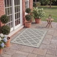 thumbnail image 4 of Safavieh Courtyard Alina Geometric Quatrefoil Indoor/Outdoor Area Rug, Anthracite/Beige, 2'7" x 5', 4 of 17