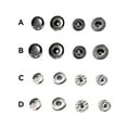 thumbnail image 3 of Xingzhi 100 Pieces Snap Button Children Jacket Trousers Pants Simple Design Round Press Stud Assorted Kit DIY Crafting Black 8mm, 3 of 6
