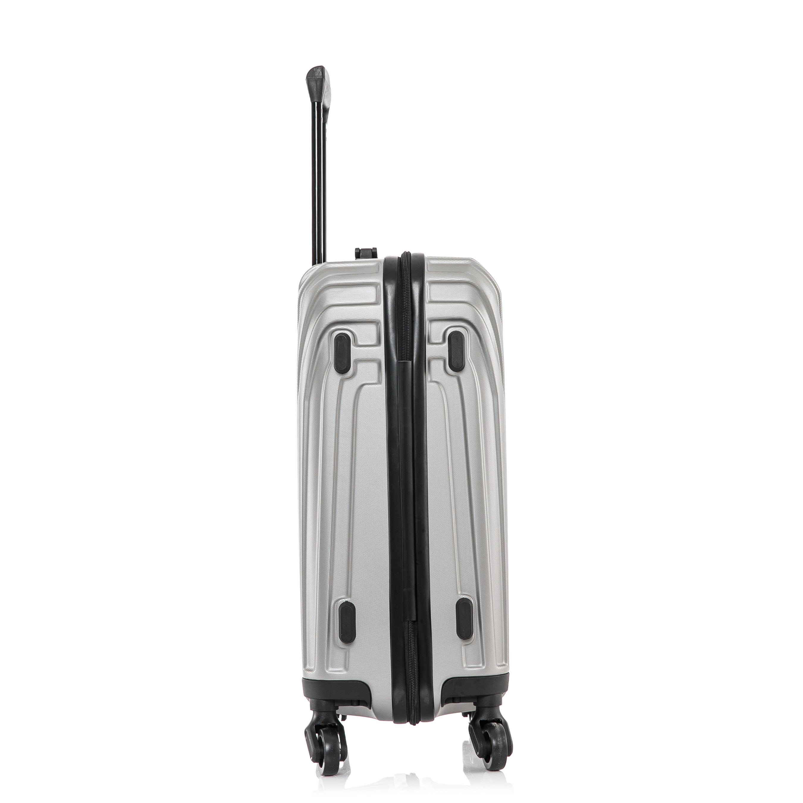 InUSA Vasty 20" Hardside Lightweight Luggage with Spinner Wheels, Handle, and Trolley, Gray
