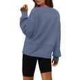 thumbnail image 2 of Holzkary Sweatshirts for Women Hoodies Oversized Sweatshirts Cute Crewneck Long Sleeve Fleece Tops Winter Outfits Graphic Printed Pullover Top Comfy Fall Winter Outfits Clothes 2025 Fashion Blue S, 2 of 8
