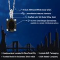 thumbnail image 2 of Gem Stone King Women's Oval Black Onyx 10K White Gold Diamond Pendant With Chain, 2 of 6