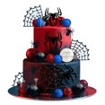 thumbnail image 1 of Decoración de telaraña para tartas con araña para fiesta de cumpleaños, 1 of 6