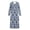 Blue Geometric Design, variant on Rainbow Wavy Dots Elastane Polyester Blend Womens Long Sleeve Nightgowns with Soft, Cozy Long Length House Dress for Bedroom Indoor Pajama Party