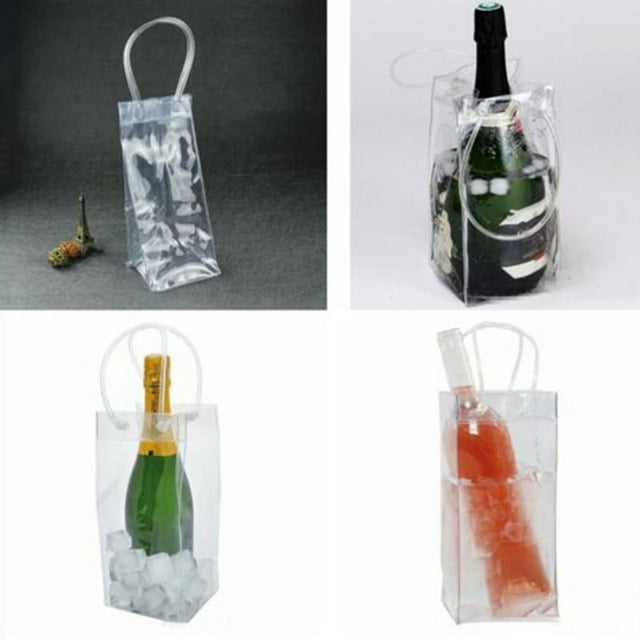 Sac à Glace Seau à Vin Bière Champagne Bouteille Refroidisseur Pliable