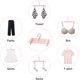 thumbnail image 5 of Juego de 10 Perchas Para Faldas Oso de fresa Perchas Para Pantalones Rosa con 2 Clips Antideslizantes y Ajustables, 5 of 5