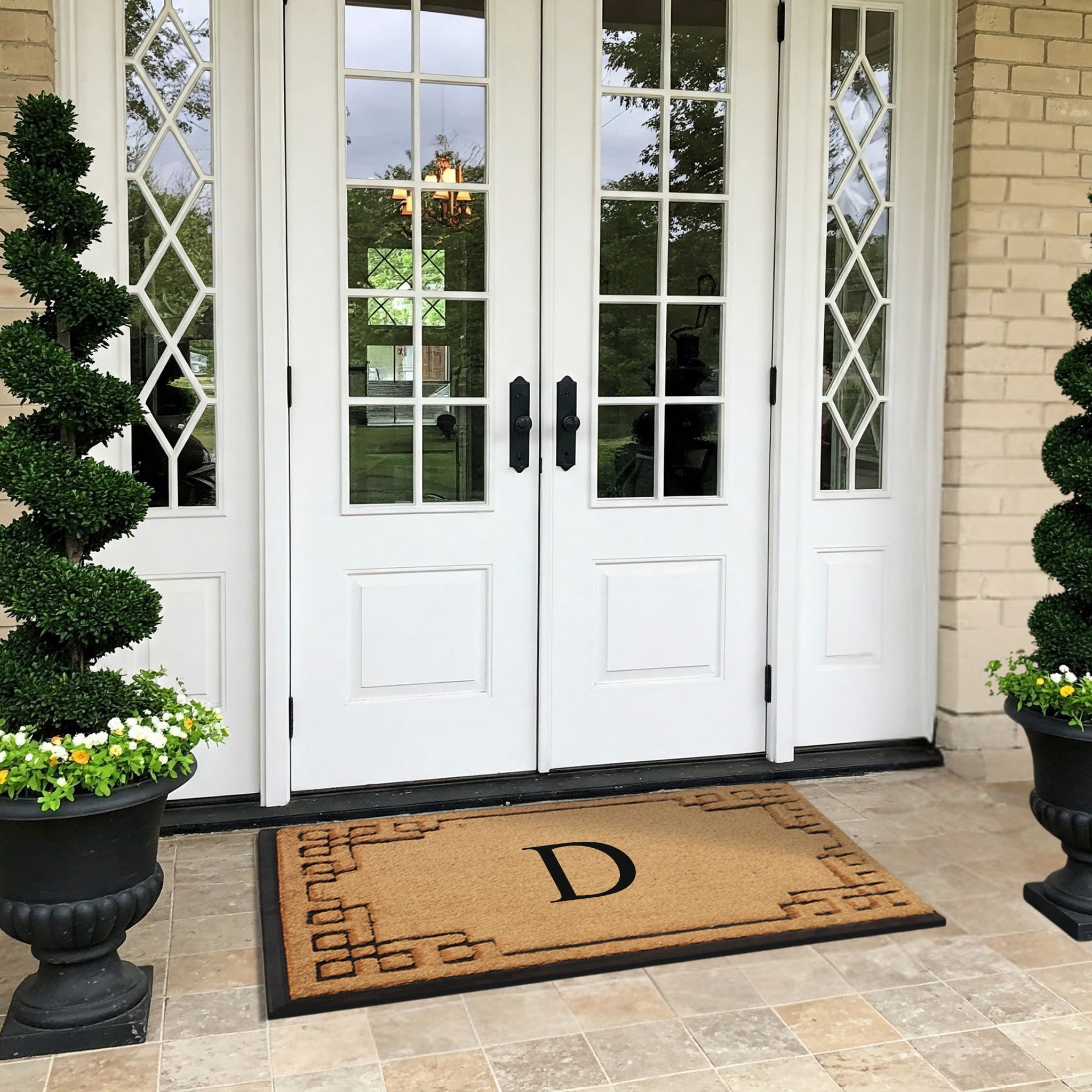 A1 Home Collections Natural Coir & Rubber Door Mat, Long-Lasting Entrance Doormats for Front Door, Thick & Non-Slip Durable Outdoor Entry Mat 36" x 72"