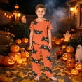 thumbnail image 2 of Halloween Family Pajamas Matching Set - Soft 2 Piece Long Sleeve Top & Pants Sleepwear, Halloween Bat Print Short Sleeve Sleepwear for Family for 4 Years Pjs, 2 of 6