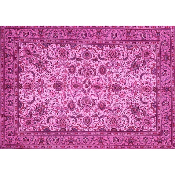 Ahgly Company Indoor Rectangle Persian Pink Traditional Area Rugs, 8' x 12'