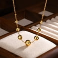 thumbnail image 3 of Vnox Gold Ball Chain Stainless Steel Necklace for Women, 3 of 6