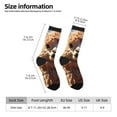 thumbnail image 2 of Rateoe Fluffy Alpaca Mountain Meadow for Women Casual Calf Socks - Cute Crew Socks - Thin Soft Above Ankle Socks Size 5-11, 2 of 6