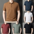 thumbnail image 3 of Mens Breathable Short Sleeve Waffle Shirts Traceless Wrinkle Resistant Tops, 3 of 8