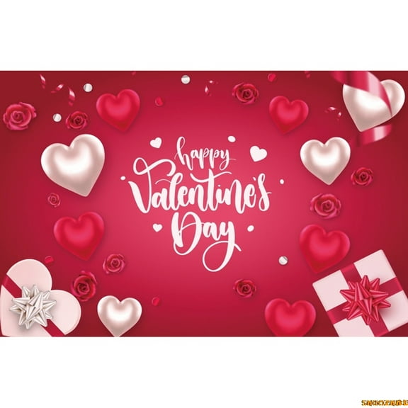 February 14 Valtine's Day Red Rose Flower Photography Backdrop tic Valtine Ceremony Party r Photo Background Banner