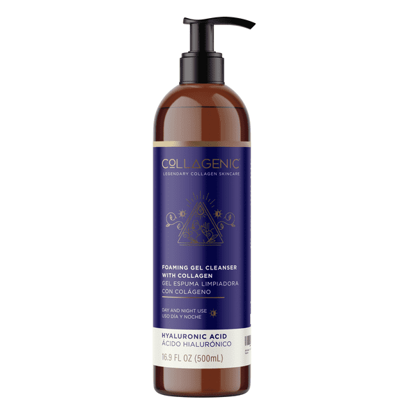 Gel Limpiador Facial 500 ml Collagenic Ácido Hialurónico y Colágeno Hidrolizado Limpiador de Poros Abiertos