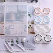 VONTER Contact Lens Cases Tweezers and Applicator Set Included. 4 Pairs Of Portable And Practical Simple Contact Lens Case Travel Storage
