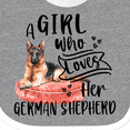 thumbnail image 4 of Inktastic A Girl Who Loves Her German Shepherd Boys or Girls Baby Bib, 4 of 4