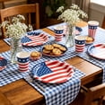 thumbnail image 6 of Kugisaki Independence Day Party Tableware Set Star Striped Flag Printed Disposable Plates & Paper Cup and Napkins for Holiday Home Parties, 6 of 6