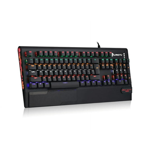 Gaming GLK-810 Mechanical Keyboard With Monochromatic Light Mixing Back-Lit LED, Cherry MX Red With Detachable Soft-Touch Wrist Rest