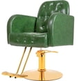 thumbnail image 1 of Silla Sillon Premium Barberia Estetica 360° Neumatica Verde, 1 of 7