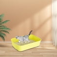 thumbnail image 3 of Cat High Side Sifting Open Prevent Sand Leakage Kitten Potty Tray for Kitty Rabbit Green, 3 of 8