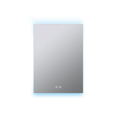 Lexora Corsica 20 in W x 28 in H Surface-Mount LED Mirror Medicine Cabinet with Defogger