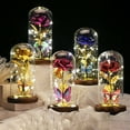 thumbnail image 4 of The eternal light rose in the dome, birthday Christmas Mother's Day thank you gift-purple, 4 of 5