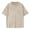 Khaki, variant on Distressed Washed Style Basic Crewneck Tee Shirt For Boys Casual Everyday Wear Comfortable Blend Top