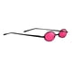 thumbnail image 3 of Gafas de sol ovaladas Yuyangstore Gardendecor2016 estilo vintage góticas de metal pequeño Lente rosada + marco negro, 3 of 7