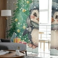 thumbnail image 5 of Sheer Curtains 72 Inches Long, Winter Snowflake Pine Tree Grey Light Filtering Window Curtains for Living Room/Bedroom, Christmas Penguin, Rod Pocket Voile Sheer Curtain Drapes, 52"W x 72"L, 2 Panels, 5 of 9