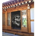 thumbnail image 2 of XMXT Japanese Noren Doorway Room Divider Curtain,Pointed Tooth Skull Pattern Restaurant Closet Door Entrance Kitchen Curtains, 34 x 56 inches, 2 of 7