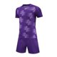 thumbnail image 3 of Odeerbi Conjunto de Uniformes de Entrenamiento de Fútbol de Malla Para Chicos Y Niñas Pantalones Cortos de Camiseta de Manga Corta Con Rayas Conjunto Atlético Seco Rápido Para 4-15 Años, 3 of 4
