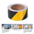 thumbnail image 4 of Cinta reflectante de 82 pies x 2 pulgadas, pegatina de advertencia de precaución, visibilidad de seguridad, cinta de precaución de peligro, amarillo/negro, 4 of 5