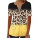 thumbnail image 2 of Fiudx Ofertas Del Día Moda Mujer Verano Casual Impresión Manga Corta Cuello En V Blusa Superior Camiseta, 2 of 5