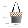 thumbnail image 3 of Disketp Floral Checkerboard Bolsa de Hombro Casual para Mujer, Bolso Cruzado para Compras, Viajes y Uso Diario, 3 of 6
