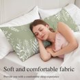 thumbnail image 4 of Sage Green Botanical Body Pillow Cover, Pillowcase Protectors with Zipper, Breathable Decorative Throw Pillow Case Cover, Farmhouse Laugh Love Leaves Pillow Shams for Couch Sofa 20x54Inch, 4 of 9