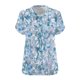 thumbnail image 4 of Karight Plus Size Women Tunic Tops Short Sleeve Tshirts Floral Printed V Neck T Shirt Plus Size Vacation Beach Blouse, 4 of 4