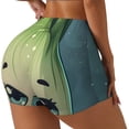 thumbnail image 2 of Kdxio Adorable Kawaii Fennel Character Print Workout Shorts for Women Seamless Soft Smooth Gym Yoga Scrunch Active Shorts, 2 of 5