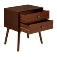 thumbnail image 5 of Allora Engineered Wood 2 Drawer Solid Wood Nightstand in Walnut, 5 of 5