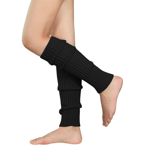 80s Knitted Leg Warmers for Women, Fall Winter Women Girls Ribbed Outdoor Leg Cover Leg Warmers Knitted Leg Socks for Party