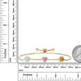 thumbnail image 3 of Gem Stone King 18K Yellow Gold Plated Silver Bracelet for Women Aquamarine Pink Moissanite (1.60 Cttw), 3 of 4