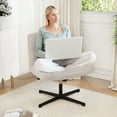thumbnail image 4 of Costway Chaise de Bureau Sans Accoudoirs Moderne Pivotante pour Coiffeuse avec Hauteur Réglable Gris, 4 of 10