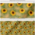 thumbnail image 2 of Soimoi Cotton Cambric Fabric Leaves & Sunflower Floral Printed Craft Fabric by The Yard 56 Inch Wide, 2 of 7