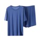 thumbnail image 3 of WILLBEST Pantalones Cortos para Hombre, Conjunto de Ropa de Casa de Verano de Color Liso, Estilo Casual, de Manga Corta, 3 of 3