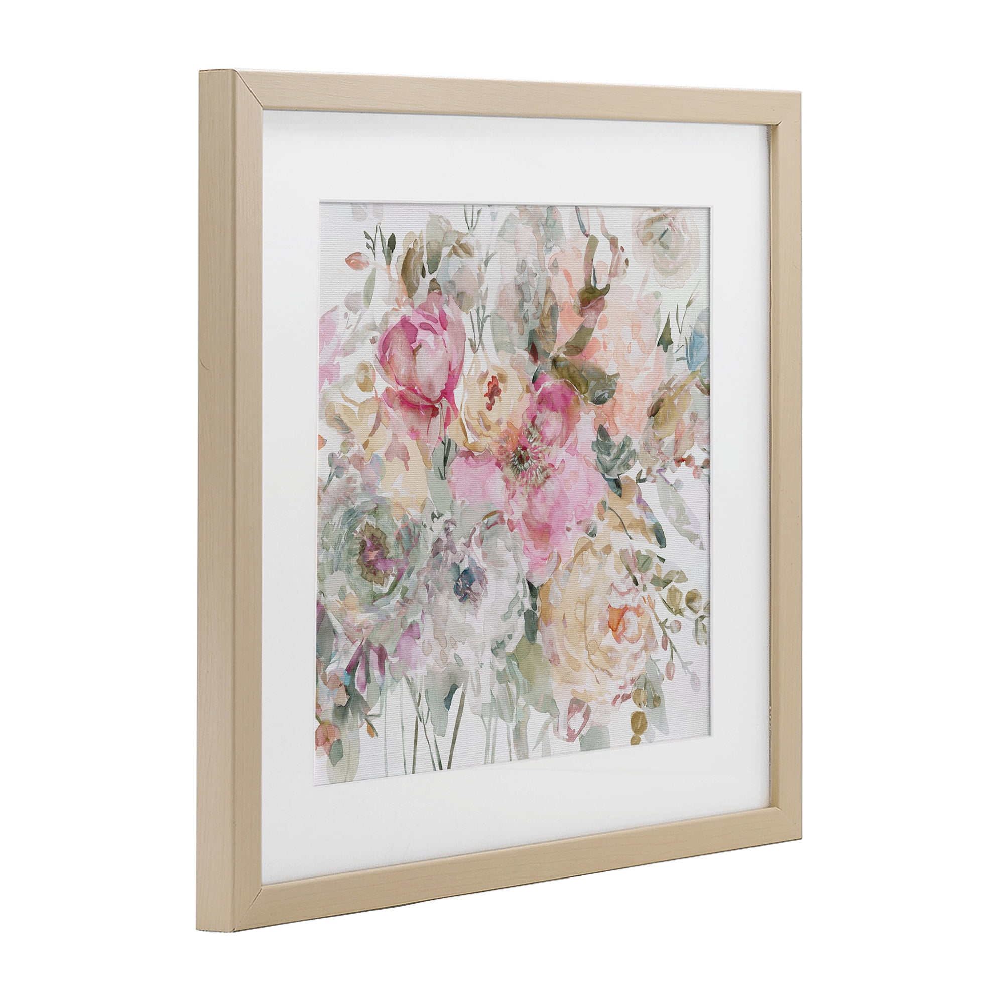 Stupell Industries Romantic Pastel Petals Birch Framed Print Under Glass, design by Carol Robinson