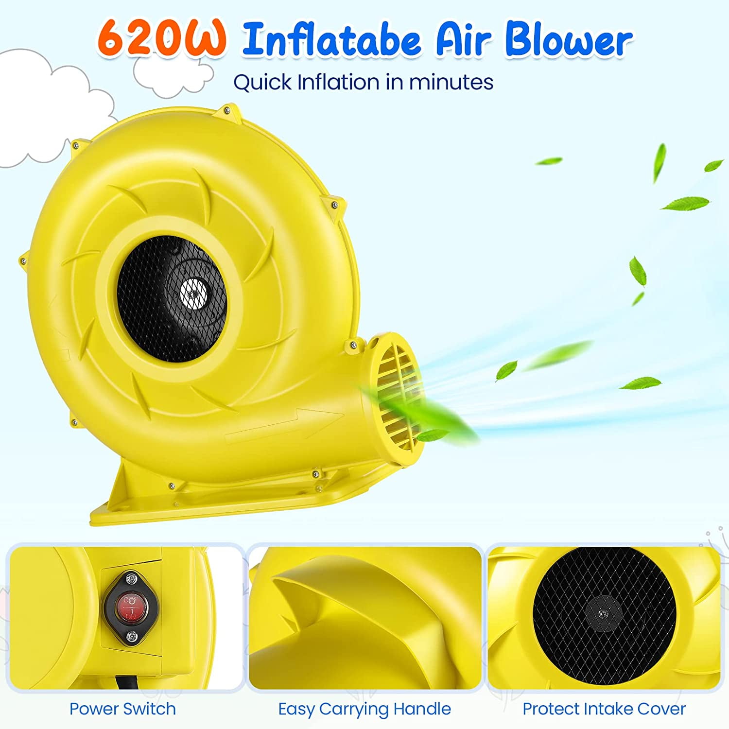 Qhomic Inflatable Water Slide 12 in 1 Waterfall Waves Mega Water Park, Inflatable Bounce House Water Slide with Splash Pool, Climbing Wall, Cannon, Basketball Hoop, Ball Shooting, Football Gate
