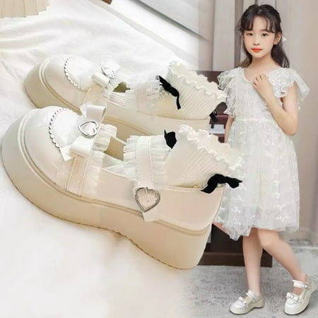 

Tawop Walking Shoes for Women High Heel Flat Zipper Vintage Single Shoes Pu White 35(Us:4.5)