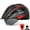 BlackRed, variant on VICTGOAL Bike Helmet with Visor and Goggles USB Rechargeable Light for Adult Men Women