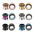 thumbnail image 2 of 1Box 12Pcs 6 Colors 316 Surgical Ear Gauges Flesh Tunnels Plugs Stainless Steel Screw Mixed Color 3/8 inch(10mm) 2pcs/color, 2 of 7
