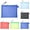 Blue*1+Sky Blue*1+Black*1+Red*1+Green*1, variant on Clearance Under $2.5! 1Pc Hollow Straight Stripe Color Zipper Storage Bag In Red Large Pencil Pouch Pen Pouch