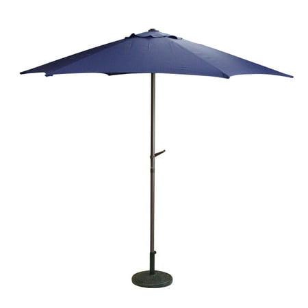 Octagon Market Market LB International 7.5' Octagon Solid Outdoor Patio Market Umbrella with Hand Crank - Blue ()